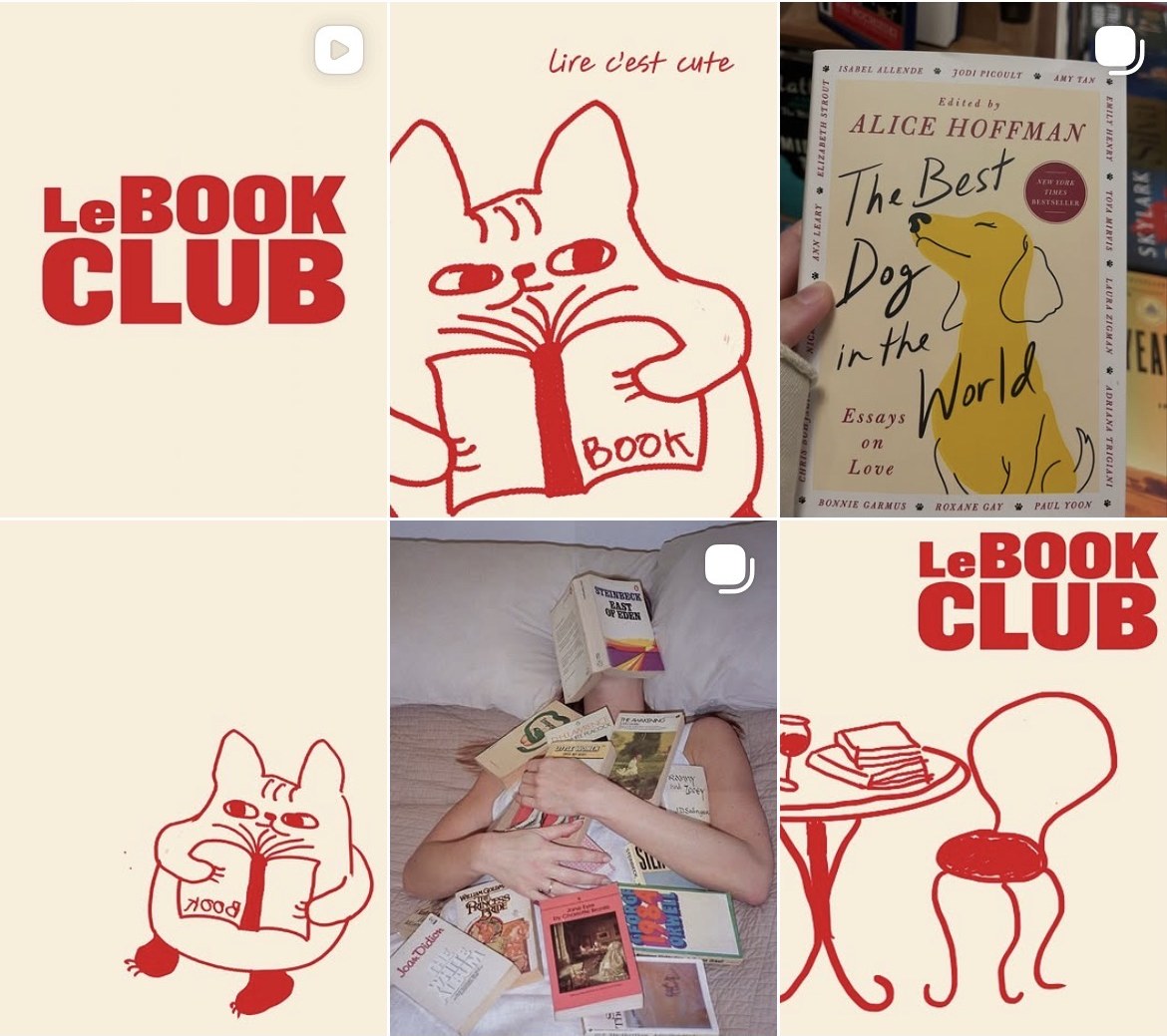 LeBook Club Instagram grid